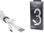 Royal Кабел Royal YOURZ-168/3 0468, от USB Type A(м) към USB Type C(м) 3m, бял (21015045)