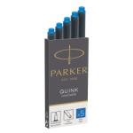 Parker tintapatron hosszú ROYAL mosható kék, 5db/doboz, 75ml hosszú (1950383)