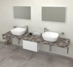  Sapho Avice mosdópult 230x49, 5 cm, szürke kő AV2310 (AV2310)