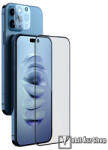 Nillkin 2 az 1-ben előlap védő + kamera lencsevédő karcálló edzett üveg - FEKETE - 9H, 0.3mm - A TELJES KIJELZŐT VÉDI! - APPLE iPhone 14 Pro