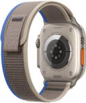 Utángyártott iKi Apple Watch 45mm / 44mm / 42mm / Ultra 49mm Terep szövet szíj - szürke/kék