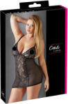 Cottelli Collection Plus Size - csipkés átlátszó hálóing (fekete) (27511431051) - shop