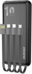 Dudao Baterie Externa Dudao K6Pro 10000 mAh - Cabluri Integrate, USB, USB-C, Micro-USB, Lightning (K6Pro-black)