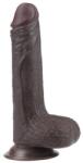 Lovetoy Dildo Realist Bendable Sliding-Skin Strat Dublu TPE Maro 17.5 cm Dildo