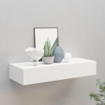 vidaXL Raft de perete cu sertar, alb, 60x23, 5x10 cm, MDF (330255) Raft