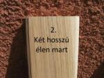 Mátra 80 cm-es tölgy kerítéselem 2. profil felületkezelve