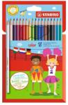 STABILO Színes ceruza STABILO Color Swano hatszögletű 18 darabos