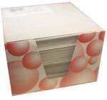 FORTUNA Kockatömb fehér FORTUNA 9x9x6 cm mintás tartóban