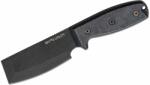 ONTARIO RAT-3 Utility Knife 3.4" Black Coated Chisel Blade, Micarta Handles, Nylon Sheath ON8662 (ON8662)