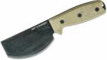 ONTARIO RAT-3 Skinner Knife 3.75" Black Coated Blade, Micarta Handles, Leather Sheath ON8661 (ON8661)