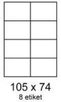 Smartline Címkék 105x74mm 8 címke laponként 100 ív Smartline (EL/MF-8L105x74)