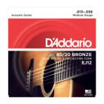 D'Addario D’addario EJ12 - 80/20 Bronze Akusztikus Gitárhúr Klt. / Medium - . 013-. 056