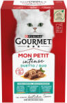 Gourmet 12x50g Gourmet Mon Petit Duetti hús & hal (lazac & csirke) nedves macskatáp