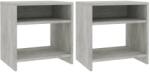 vidaXL Noptiere, 2 buc. , gri beton, 40 x 30 x 40 cm, PAL (800018)