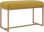 vidaXL Bancă, muștar, 80 cm, catifea (247556) - vidaxl