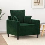 vidaXL Fotoliu canapea, verde închis, 60 cm, catifea (348857) Canapea