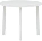 vidaXL Masă de grădină, alb, 89 cm, plastic (48805)