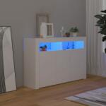 vidaXL Servantă cu lumini LED, alb, 115, 5x30x75 cm (804337) Comoda