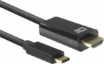 ACT AC7315 USB-C apa - HDMI apa Adapterkábel - Fekete (2m) (AC7315)