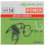 Korum Xpert power micro barbed hooks - size 10 (KHXPB/10)