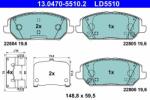 ATE set placute frana, frana disc ATE Ceramic 13.0470-5510.2 (13.0470-5510.2)