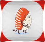  Színes párna Funky: fehér / piros - s potlačou „Sushi