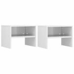 vidaXL Noptiere, 2 buc. , alb lucios, 40 x 30 x 30 cm, PAL (800076) - izocor