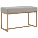 vidaXL Bancă, gri, 80 cm, catifea (247558) - izocor