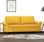 vidaXL Canapea cu 2 locuri, galben, 140 cm, catifea (349163) Canapea