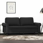 vidaXL Canapea cu 2 locuri, negru, 140 cm, catifea (349162) Canapea
