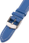 Mavex Curea albastră unisex din piele pentru ceasul W-00-F 18 mm