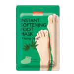 Purederm Lágyító lábmaszk kendermagolajjal - Purderm Instant Softening Foot Mask Hemp Seed 34 g