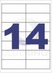  Etikett címke, 99, 1x38mm, 100 lap, 14 címke/lap (10279) - tintasziget