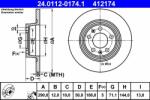 ATE Disc frana ATE 24.0112-0174.1 (24.0112-0174.1) - automobilus