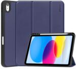 ENKAY Husa Flip ENKAY LEATHER pentru Apple iPad (A16) 2025 / iPad 2022 albastru inchis