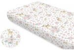  Baby Shop pamut, gumis lepedő 60*120 cm - rozsaszin őzike