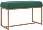 vidaXL Bancă, verde, 80 cm, catifea (247555) - vidaxl