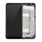 LG LM-X525 Q60 Single sim előlap keret, lcd kijelző és érintőpanel, szürke, ezüst (gyári)