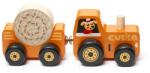 Cubika - 15351 vontatóval felszerelt traktor - fa puzzle, mágneses 3 rész