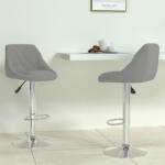 vidaXL Scaune de bar, 2 buc. , gri deschis, catifea (335305)