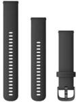 Garmin curea Garmin Strap Quick Release 20mm, silicon negru (+ partea extinsă)
