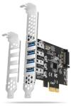 AXAGON PCEU-43RS 4db USB 3.2 gen1 portos PCI-Express kártya (PCEU-43RS) - bestbyte