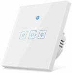 Woolley eWeLink app kompatibilis, mozgásérzékelős három gombos okos WiFi villanykapcsoló (fehér)