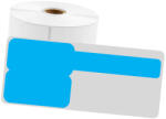 AYMO ID1 Etichete cabluri stegulet F 25 x 30 mm + 40mm plastic albastru Aymo ID1 pentru imprimanta AIMO Phomemo M110 M200 M220, 100 etichete (AYWF2530-40-100BU)