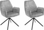  Set 2 scaune Ottawa gri 60/64/89 cm (21395529)