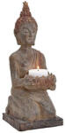  Statueta Buddha cu suport lumanare maro 14/38/17 cm (10025774GG)