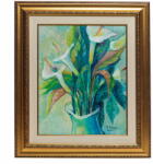  Tablou cale in vaza pictat manual 70x61 cm (122558)