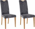  Set 2 scaune Roberta gri 47/61/99 cm (14233629)