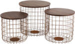  Set 3 masute Industrial Rust (8146) Masa de cafea