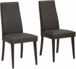  Set 2 scaune piele ecologica maro Mary 47/58, 5/94 cm (96262037)